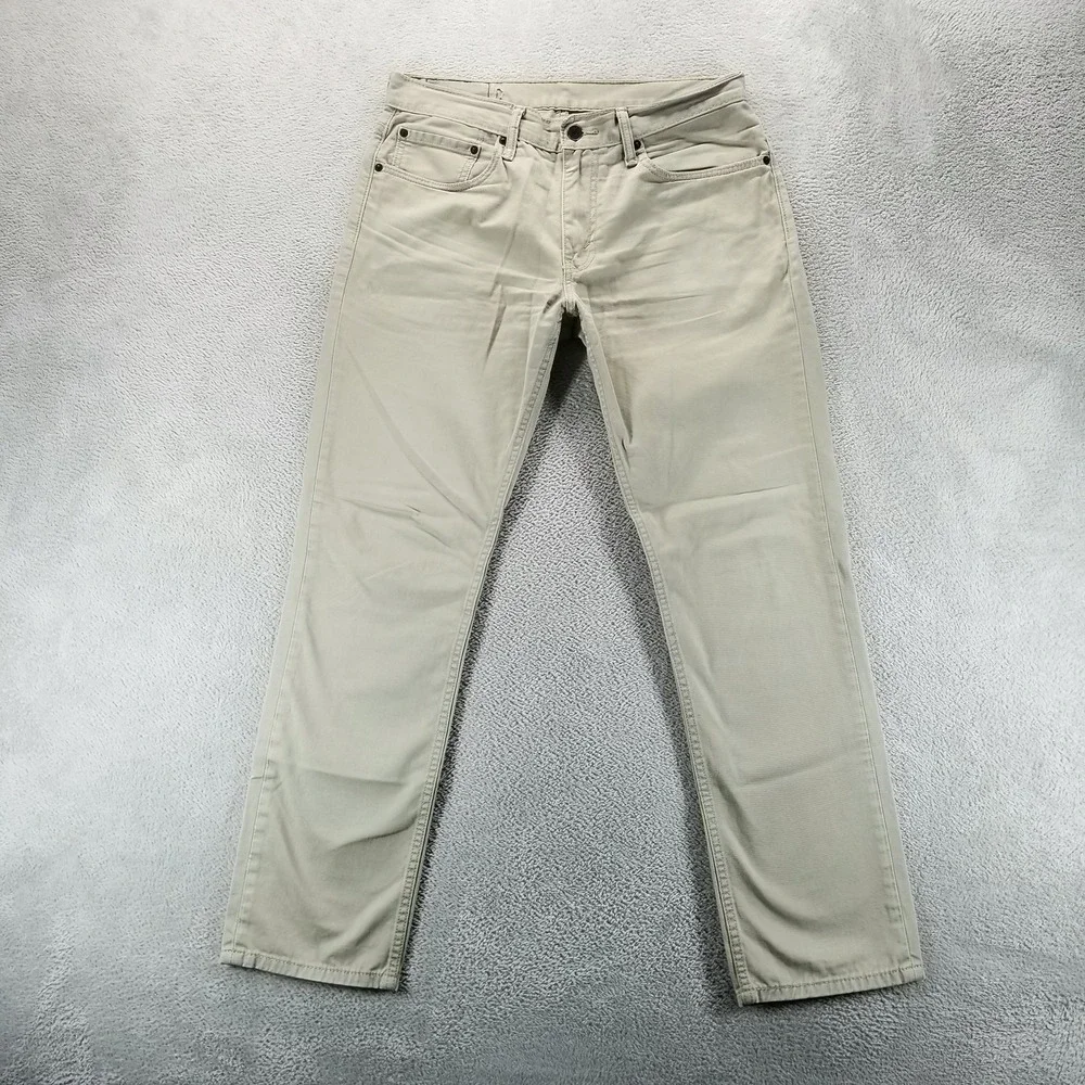 Levis 511‎ Jeans Mens 34x32 Beige Slim Straight Light Wash Mid Rise Office Work